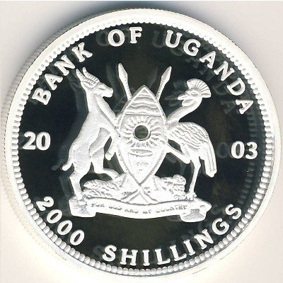 Уганда 2000 шиллингов 2003 год