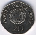 Гернси 20 пенсов 2009 год