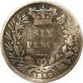 Великобритания 6 пенсов 1842 год