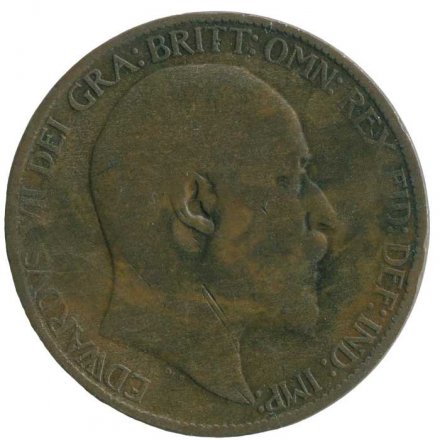 Великобритания 1/2 пенни 1907 год
