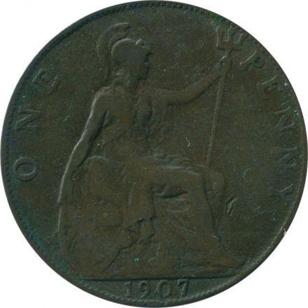 Великобритания 1 пенни 1907 год
