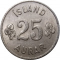 Исландия 25 эйре 1966 год