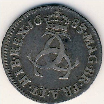 Великобритания 3 пенса 1683 год