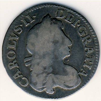 Великобритания 3 пенса 1683 год