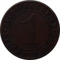 Веймарская республика 1 рейхспфенниг 1927 год (G)