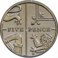 Великобритания 5 пенсов 2012 год
