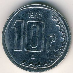 Мексика 10 сентаво 1997 год