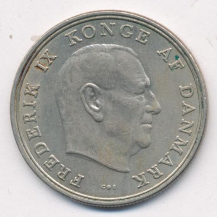 Дания 5 крон 1965 год - Король Фредерик IX