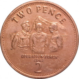 Гибралтар 2 пенса 2009 год