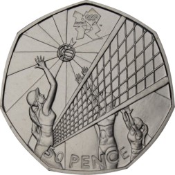 Великобритания 50 пенсов 2011 год - Волейбол