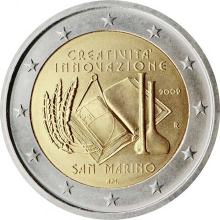 Сан-Марино 2 евро 2009 год - Европейский год креатива и инноваций