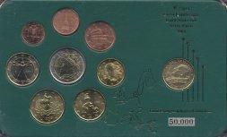 Евро серия Италии 2002-2006 года (9 монет)