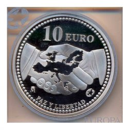 Испания 10 евро 2005 год - Евросоюз (в оригинальной капсуле)