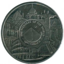 Остров Мэн 1 крона 2008 год - Чудеса света