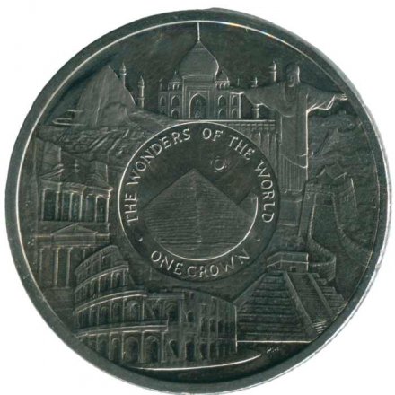 Остров Мэн 1 крона 2008 год - Чудеса света