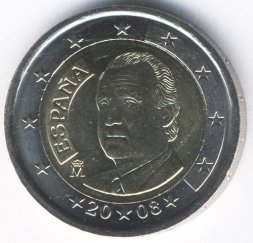 Испания 2 евро 2008 год - Хуан Карлос I