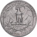 США 25 центов (1/4 доллара) 1966 год - Джордж Вашингтон (без отметки МД)