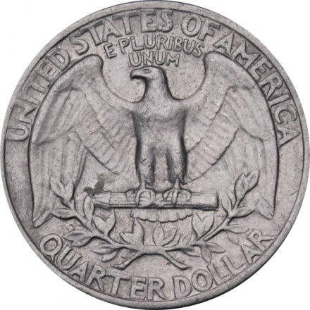 США 25 центов (1/4 доллара) 1966 год - Джордж Вашингтон (без отметки МД)