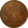 Швеция 5 эре 1916 год - Король Густав V