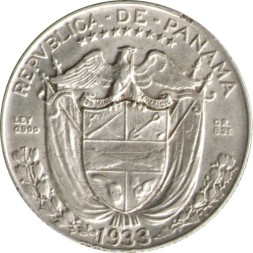Панама 1/4 бальбоа 1933 год