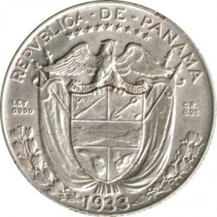 Панама 1/4 бальбоа 1933 год