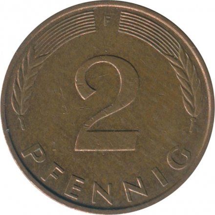 ФРГ 2 пфеннига 1994 год (F)