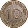 ФРГ 10 пфеннигов 1980 год (D)