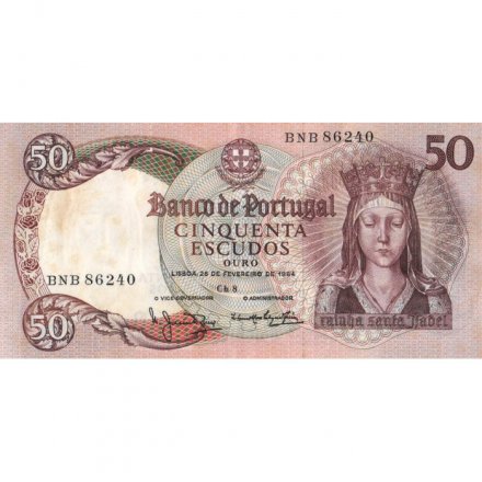 Португалия 50 эскудо 1964 год - VF-XF