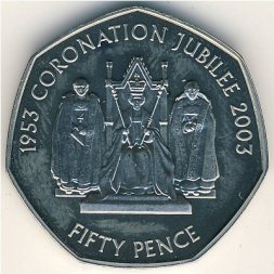 Гернси 50 пенсов 2003 год