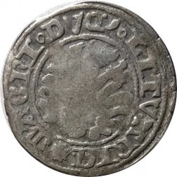 Великое Княжество Литовское (Литва) 1/2 гроша - полугрош 1492-1506 год - F
