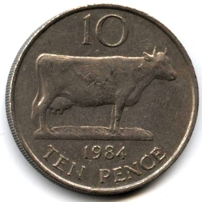 Гернси 10 пенсов 1984 год