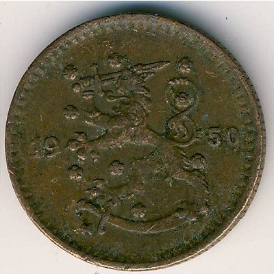 Финляндия 1 марка 1950 год