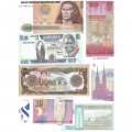 Набор из 56 банкнот разных стран мира с 1964 по 2022 год выпуска (UNC)