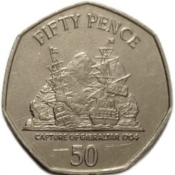 Гибралтар 50 пенсов 2011 год