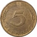 ФРГ 5 пфеннигов 1974 год (G)