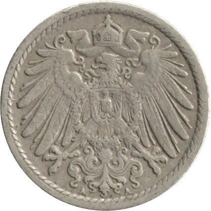 Германия 5 пфеннигов 1906 год (A)