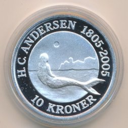 Дания 10 крон 2005 год