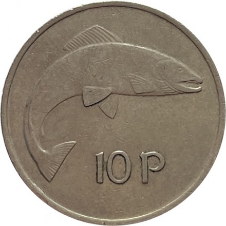 Ирландия 10 пенсов 1980 год - Лосось