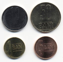 Набор из 4 монет Румыния 2008 - 2010 год