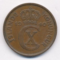 Исландия 5 эйре 1940 год