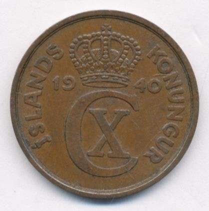 Исландия 5 эйре 1940 год