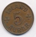 Исландия 5 эйре 1940 год