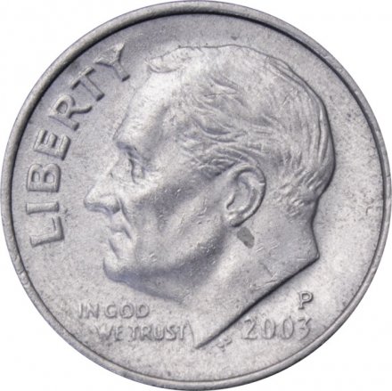 США 1 дайм (10 центов) 2003 год - Франклин Рузвельт (P)