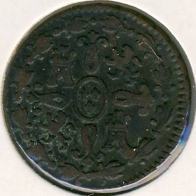 Испания 2 мараведи 1827 год