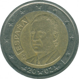 Испания 2 евро 2002 год - Король Хуан Карлос