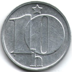 Чехословакия 10 геллеров 1987 год