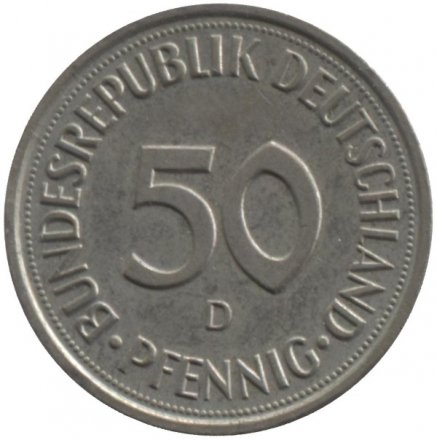 ФРГ 50 пфеннигов 1989 год (D)