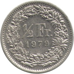 Швейцария 1/2 франка 1979 год