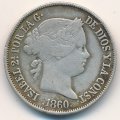 Испания 4 реала 1860 год