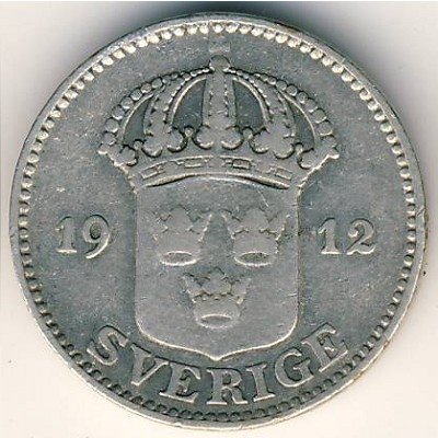 Швеция 25 эре 1912 год